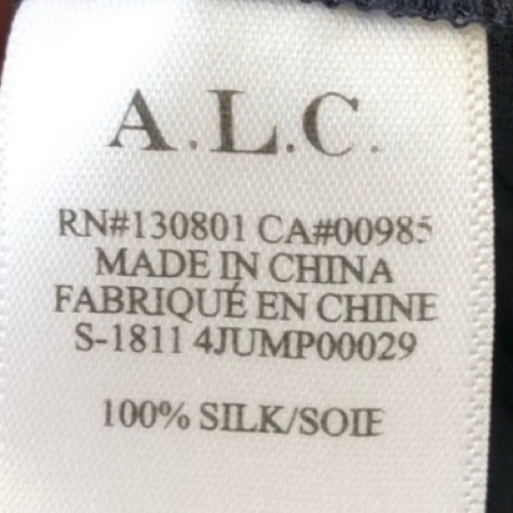 A.L.C. Neymar Navy Blue Silk Jumpsuit SZ 10 NEW!!! - Picture 8 of 8